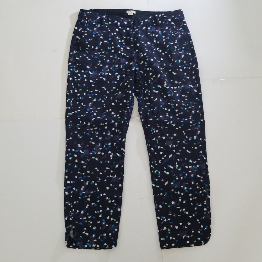 J.Crew cropped Printed Tencel Pants